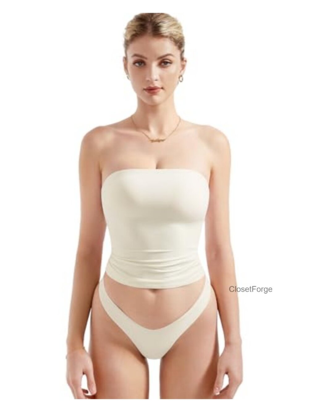 Women Sexy Tube Top Sleeveless Backless Double Lined Summer Y2K Going Out Basic